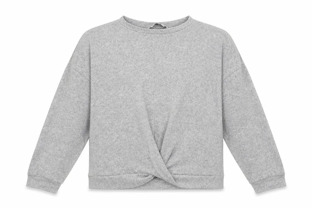 Marks & Spencer Girls Grey Crew Neck  Viscose Pullover Jumper Size 10-11 Years  Pullover - crop jumper