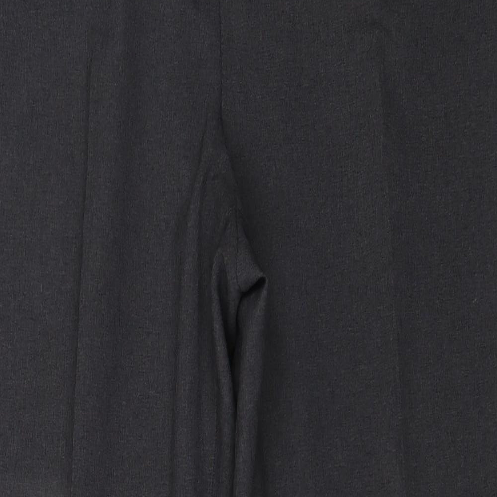 Marks and Spencer Womens Grey  Polyester Dress Pants Trousers Size 18 L30 in Regular Zip