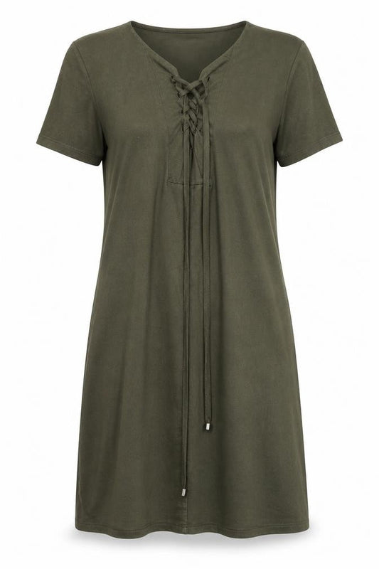 Atmosphere Womens Green  Polyester A-Line  Size 4  V-Neck