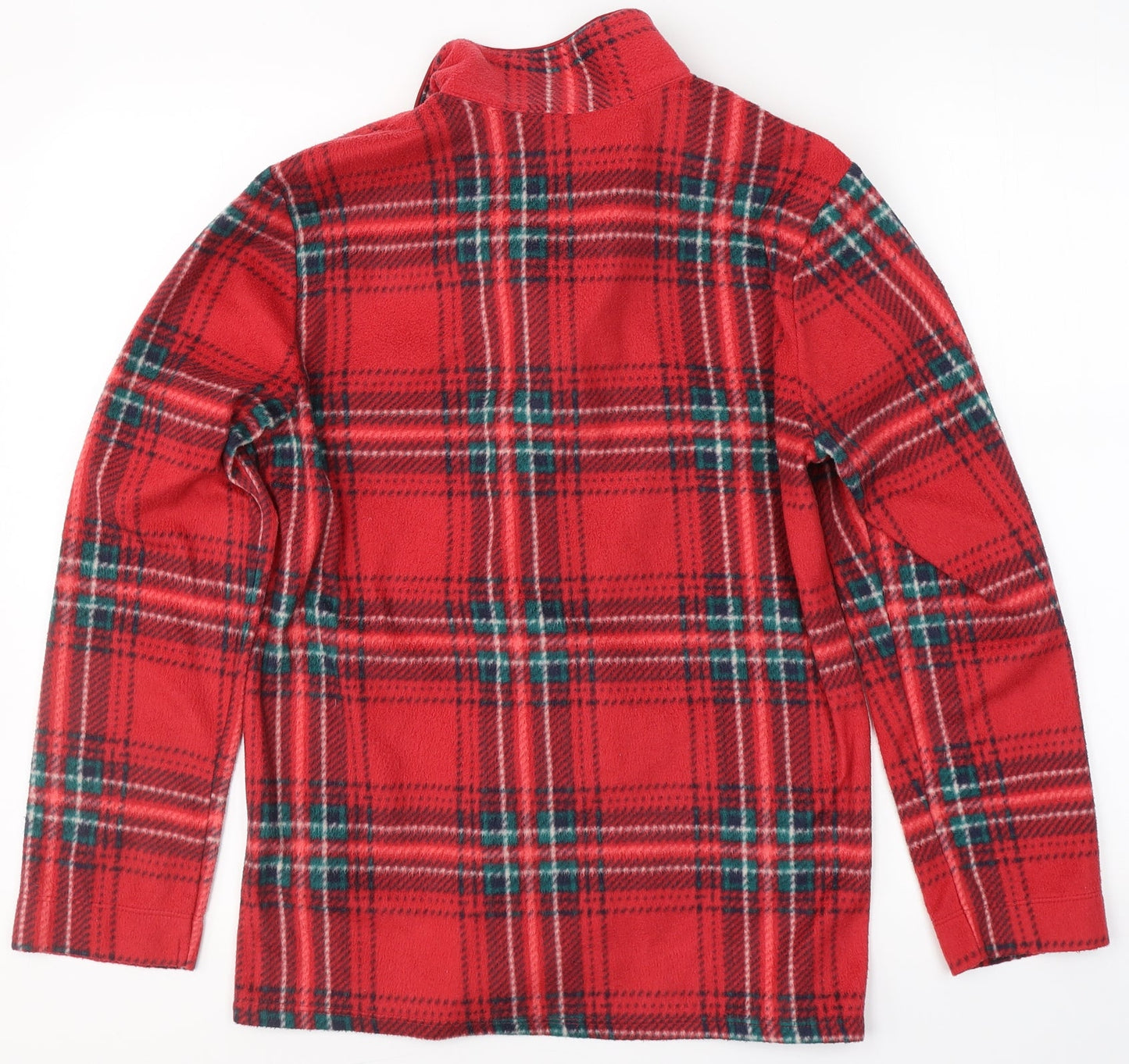 Marks and Spencer Mens Red Plaid Polyester  Pyjama Top Size S  Button