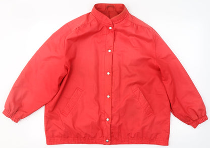 St Michael Womens Red   Jacket Coat Size 16  Button
