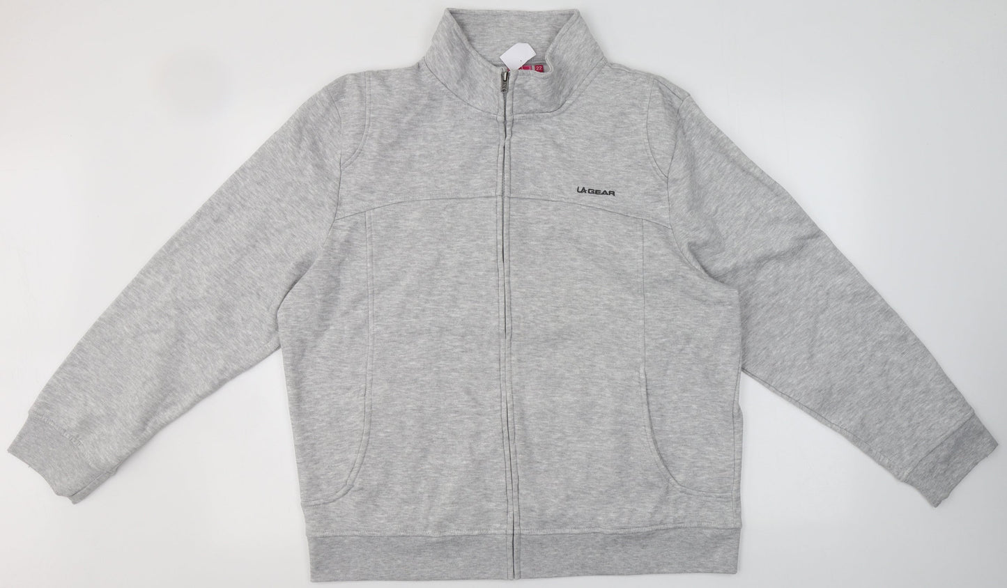 LA Gear Womens Grey Collared  Polyester Full Zip Jumper Size 20