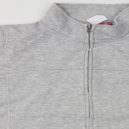 LA Gear Womens Grey Collared  Polyester Full Zip Jumper Size 20