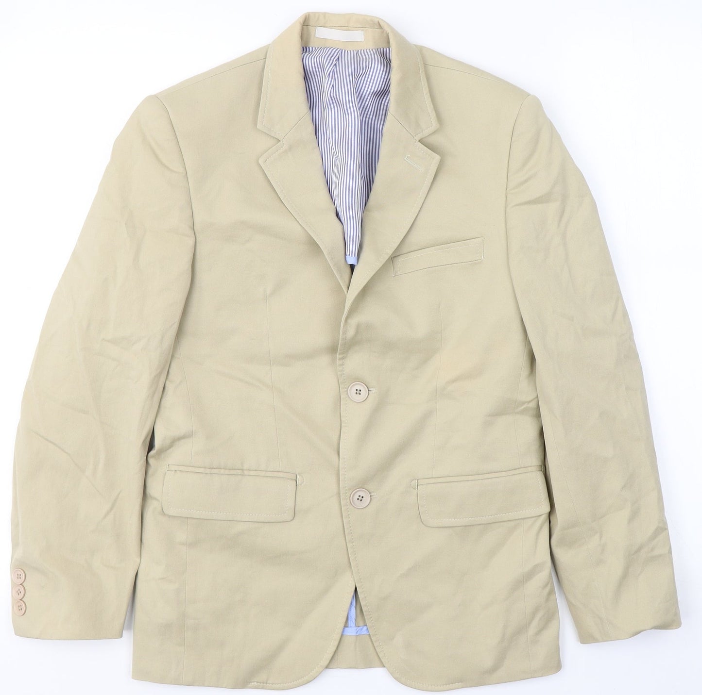Brookfield Womens Beige  Cotton Jacket Blazer Size 12