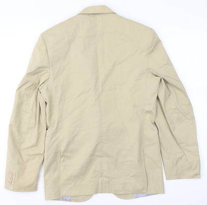 Brookfield Womens Beige  Cotton Jacket Blazer Size 12