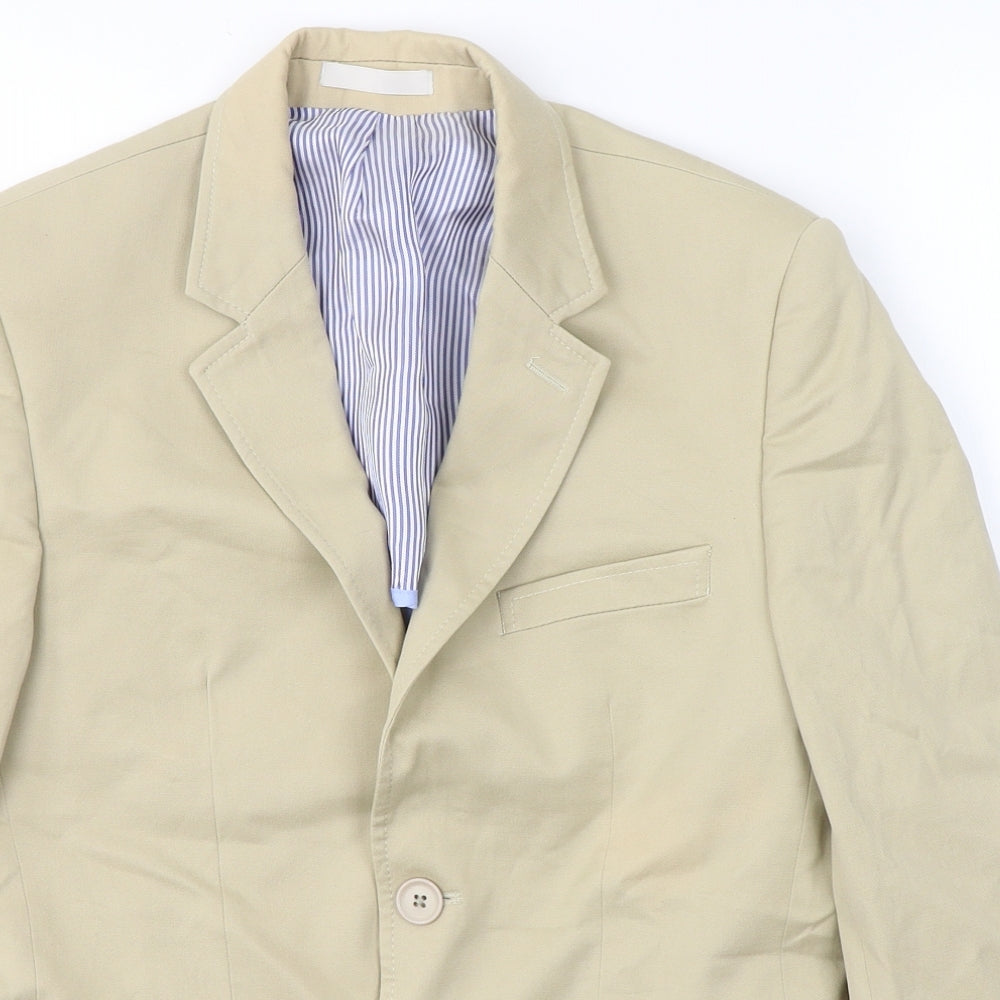 Brookfield Womens Beige  Cotton Jacket Blazer Size 12