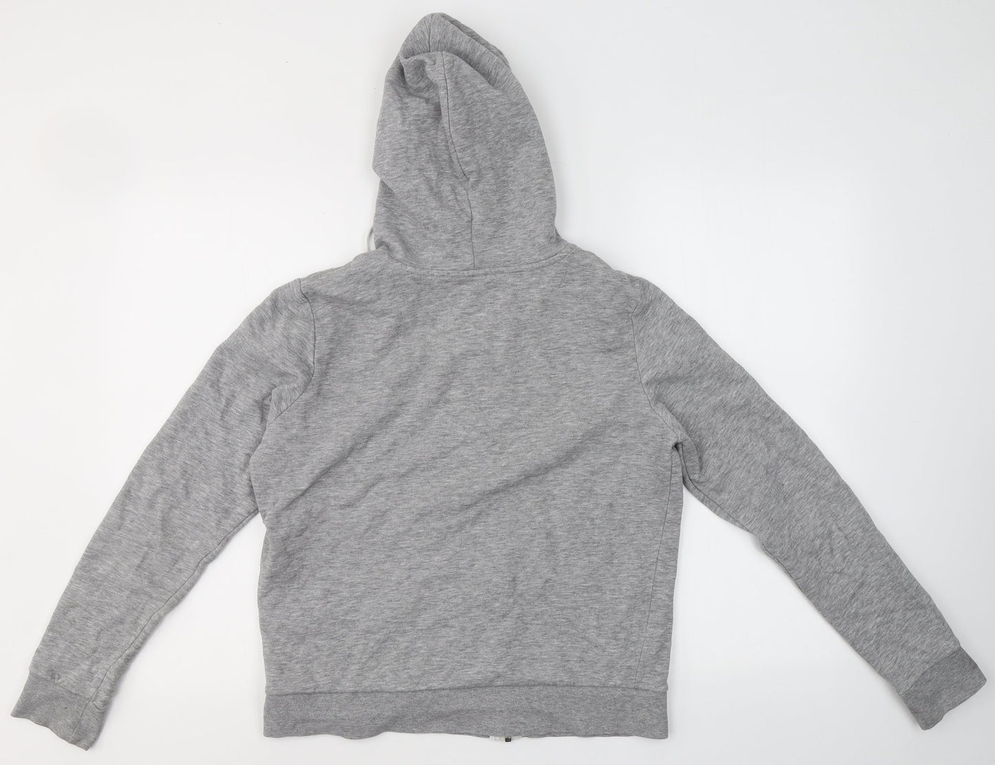 Divided by H&M Womens Grey Round Neck  Cotton Full Zip Jumper Size M