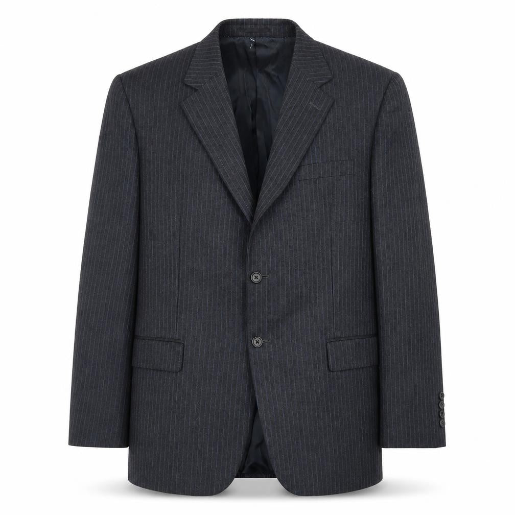 Brook Taverner Mens Grey Striped Wool Jacket Blazer Size 44