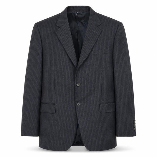 Brook Taverner Mens Grey Striped Wool Jacket Blazer Size 44