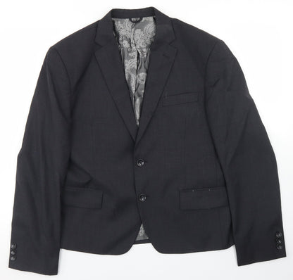 iTailor Mens Grey  Polyester Jacket Blazer Size 36