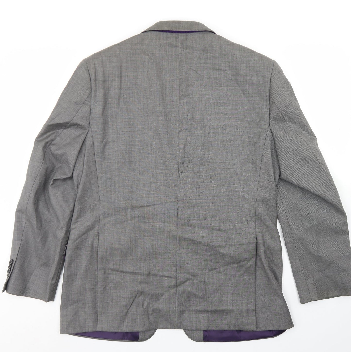 Paul Costelloe Mens Grey  Polyester Jacket Blazer Size 40