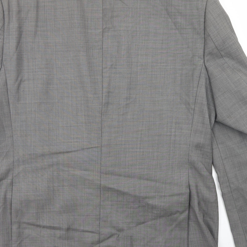 Paul Costelloe Mens Grey  Polyester Jacket Blazer Size 40