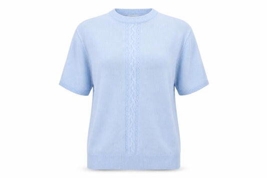 Berkertex Womens Blue Round Neck Geometric Acrylic Pullover Jumper Size 14