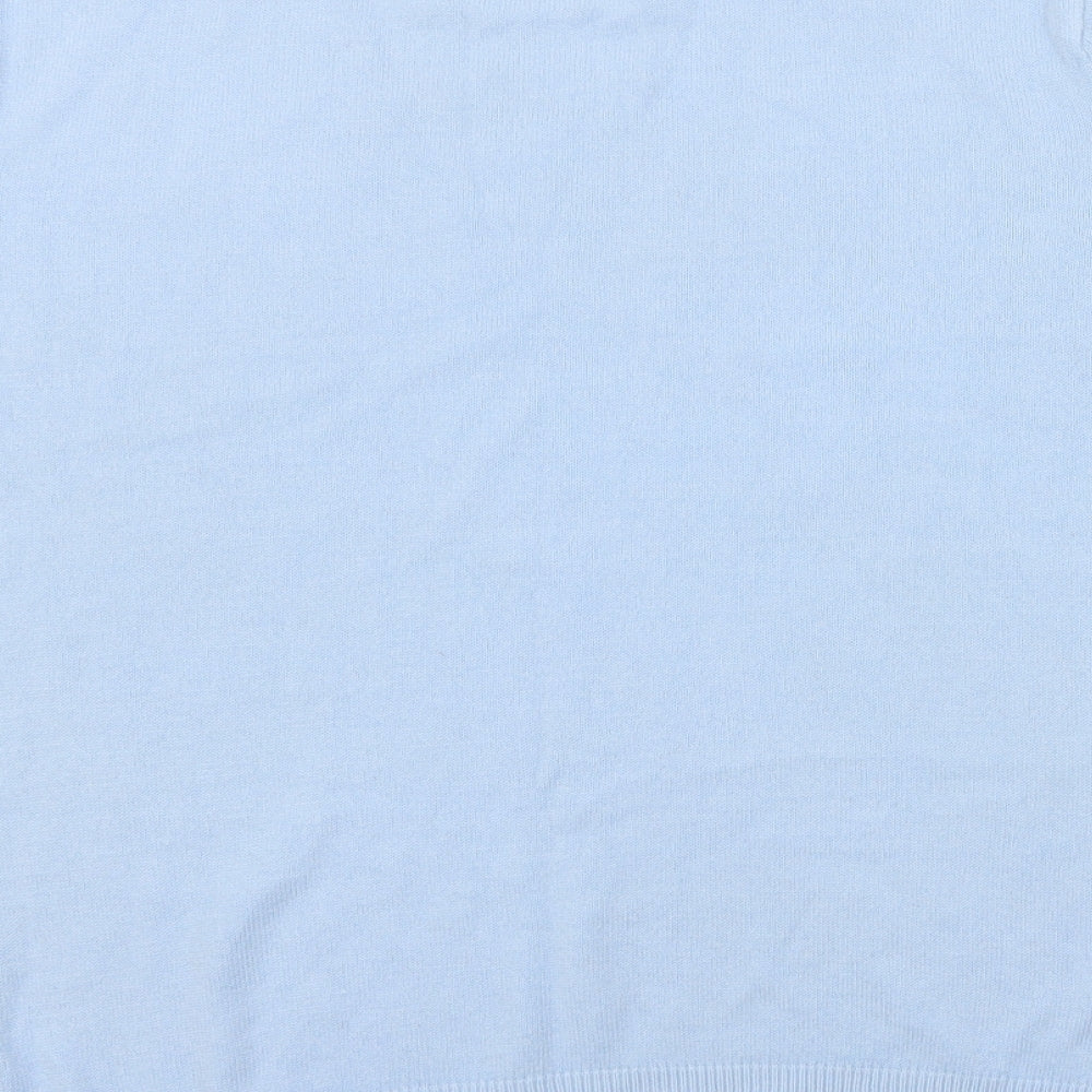 Berkertex Womens Blue Round Neck  Acrylic Pullover Jumper Size 14