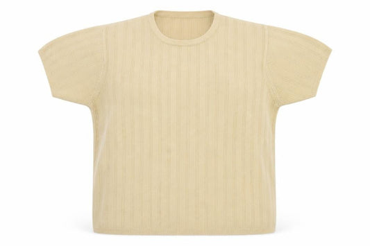 Berkertex Womens Yellow Round Neck Striped Acrylic Pullover Jumper Size 14