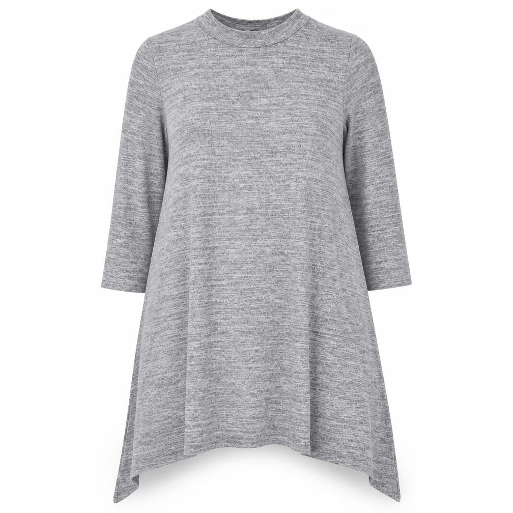 Papaya Womens Grey  Polyester Trapeze & Swing  Size M  High Neck Pullover