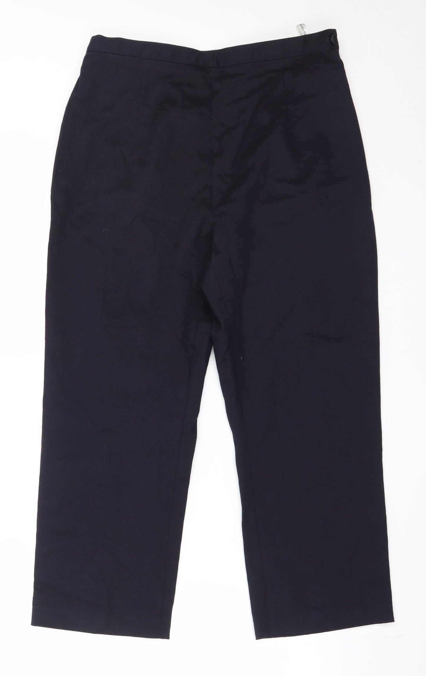 Berkertex Womens Blue  Cotton Trousers  Size 12 L22.5 in Regular