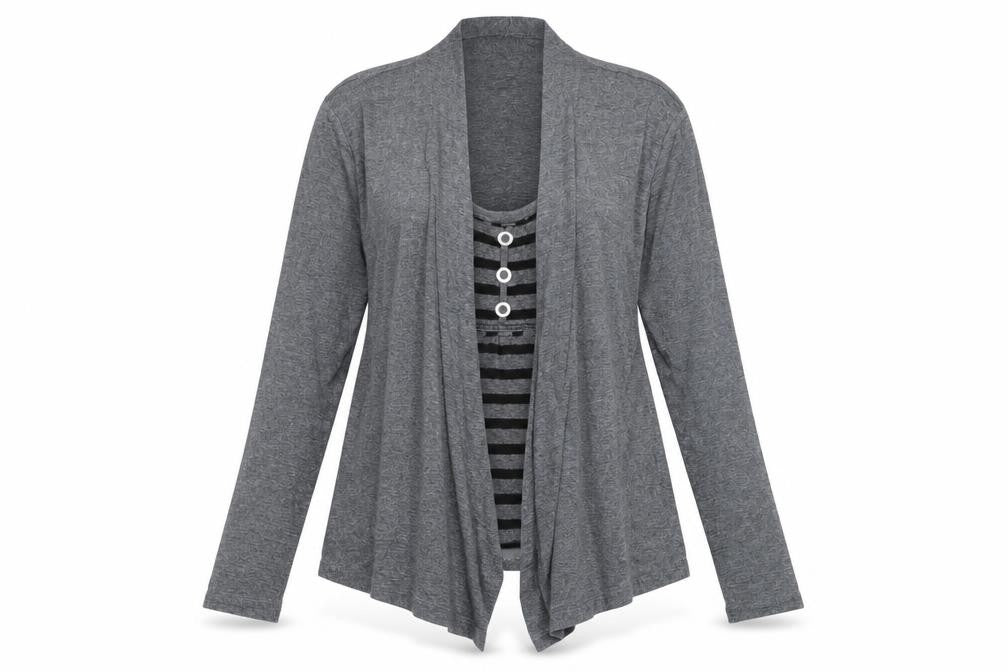 Marks & Spencer Womens Grey Round Neck  Polyester Cardigan Jumper Size 10