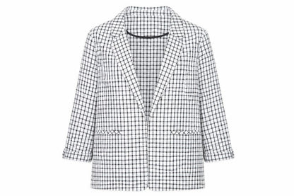 Primark Womens White Check  Jacket  Size 16