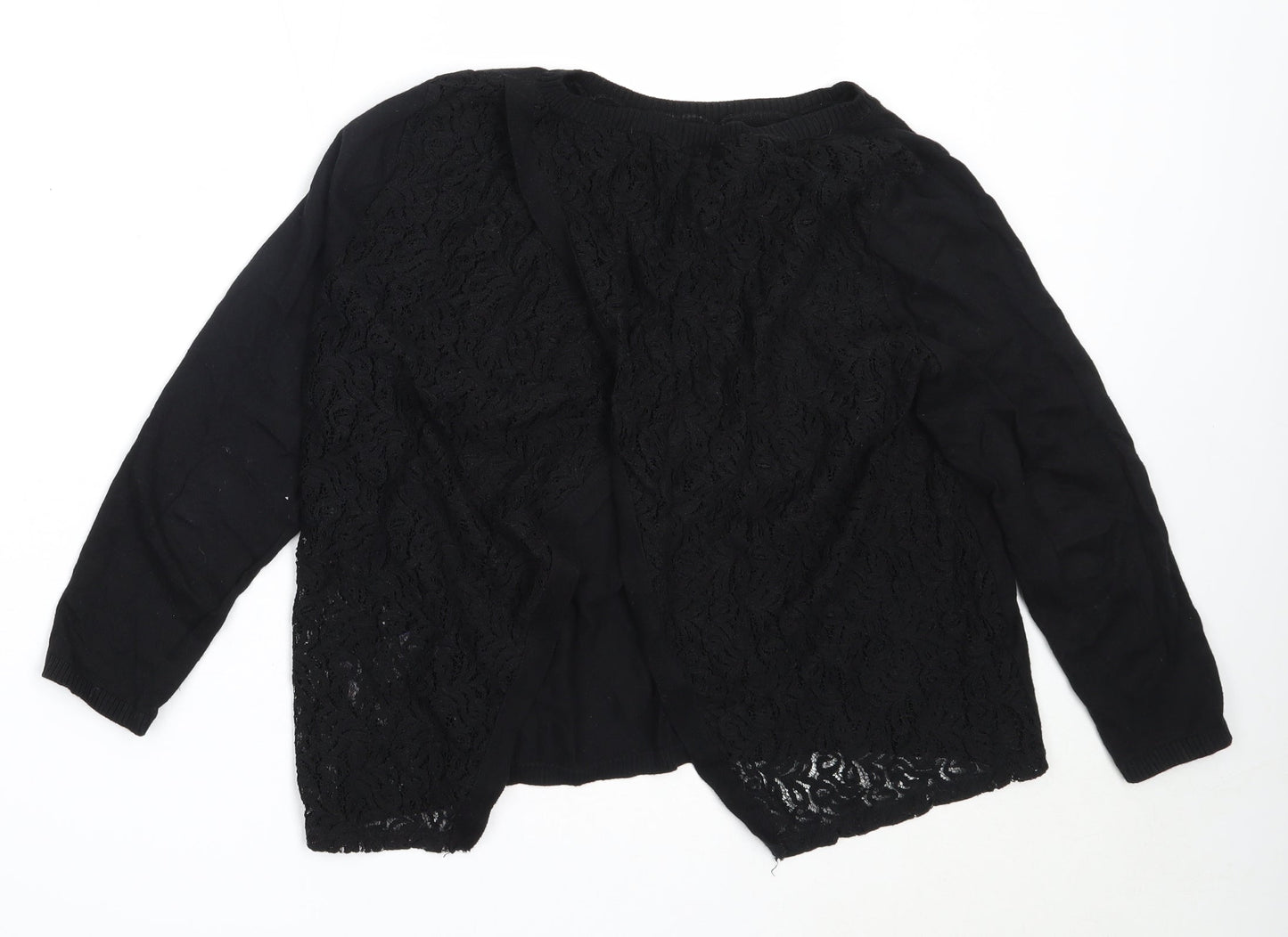 NEXT Womens Black Round Neck  Cotton Pullover Jumper Size 12