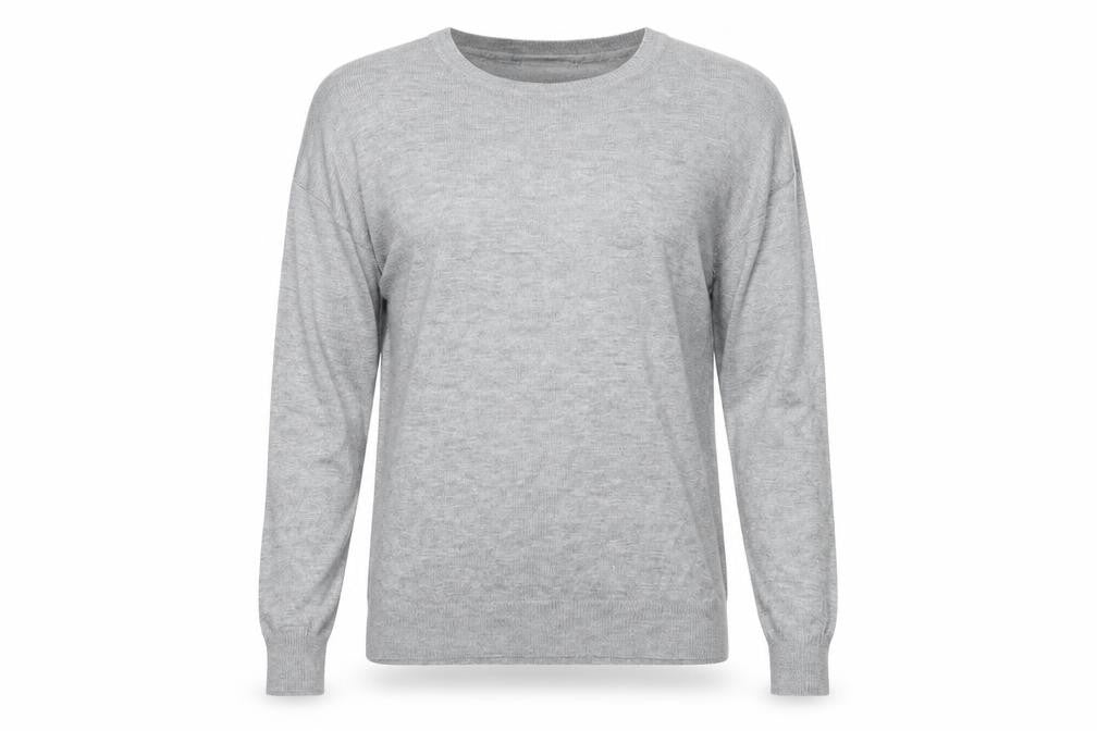Atmosphere Womens Grey Round Neck  Acrylic Pullover Jumper Size 8