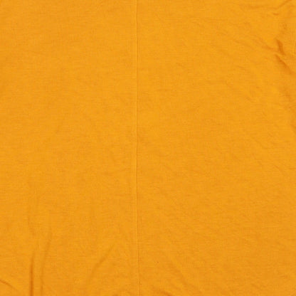 Next Womens Yellow High Neck  Viscose Pullover Jumper Size 6