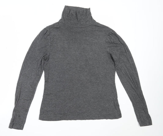 New Look Womens Grey Roll Neck  Viscose Pullover Jumper Size 16