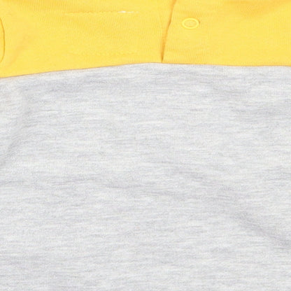 Primark Girls Yellow Colourblock Polyester Pullover Jumper Size 6-9 Months
