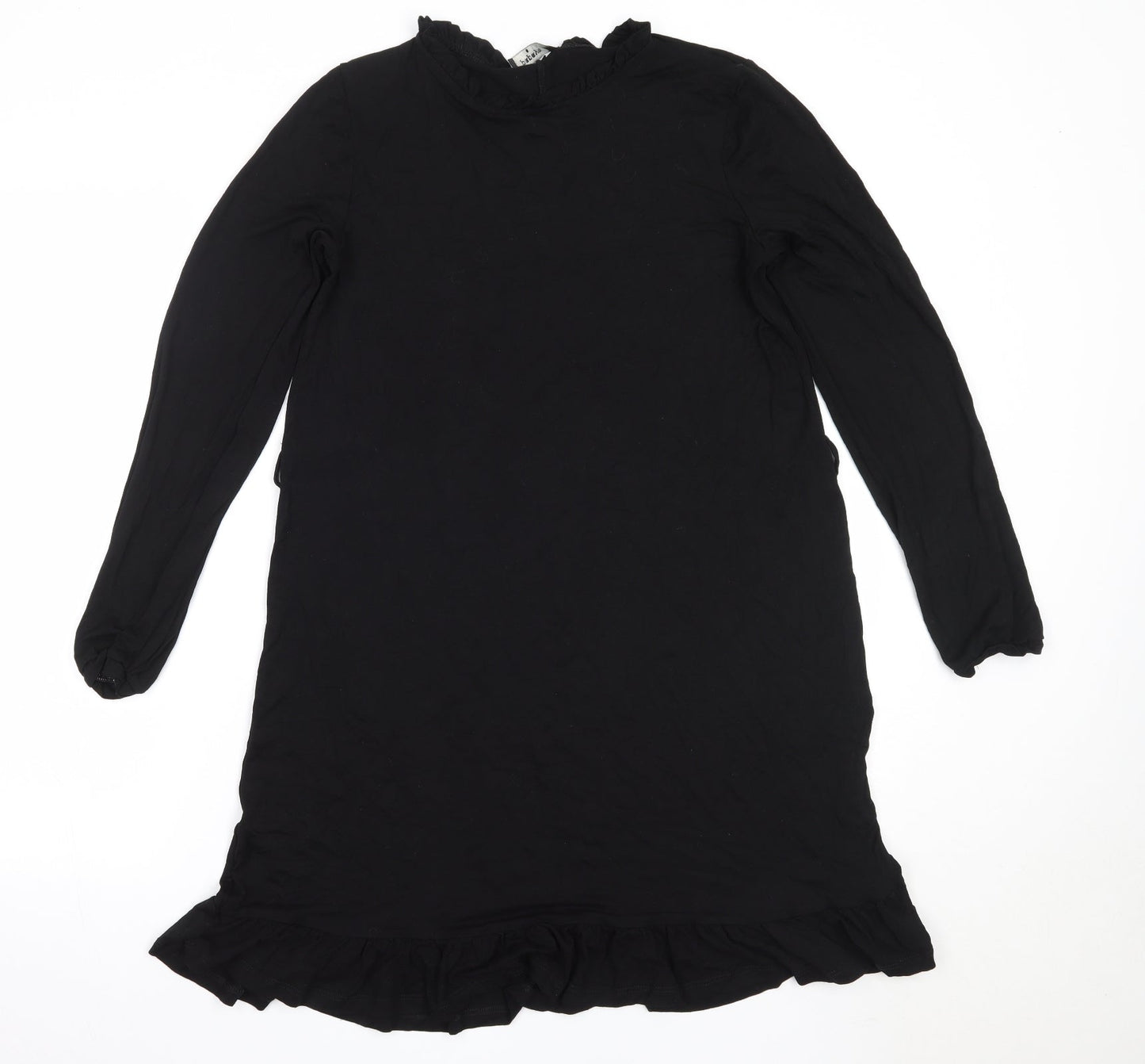 Matalan Womens Black  Viscose Trapeze & Swing  Size S  Round Neck