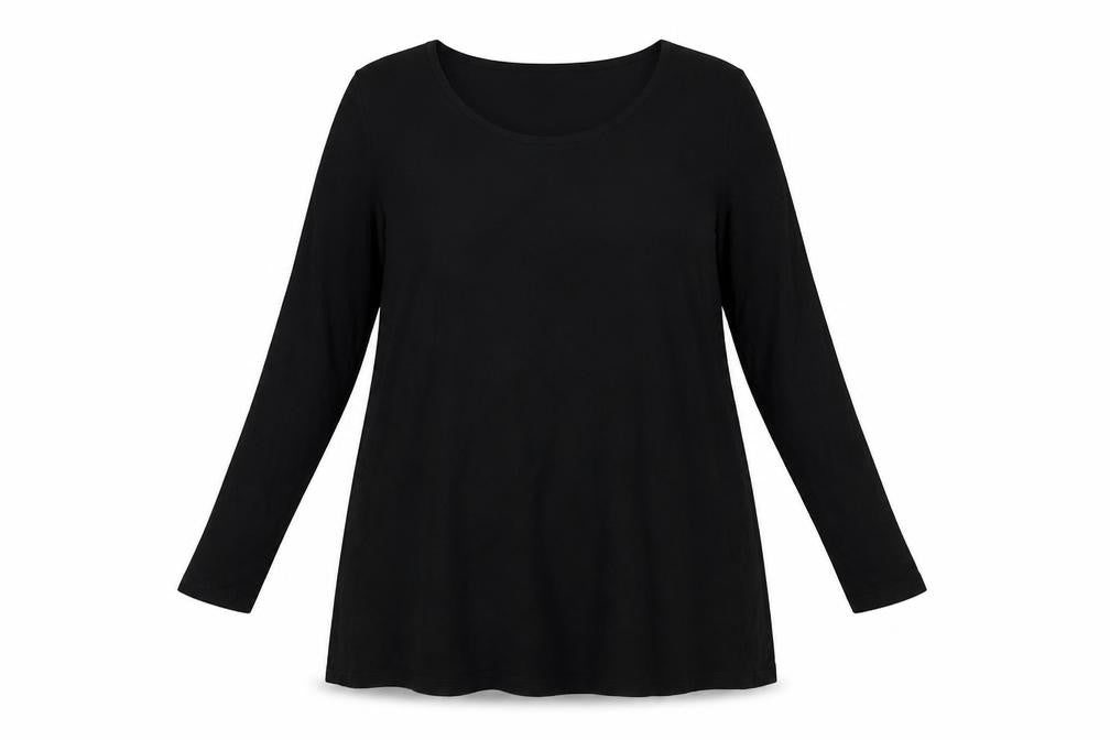 Studio Womens Black  Viscose A-Line  Size 14  Crew Neck Pullover