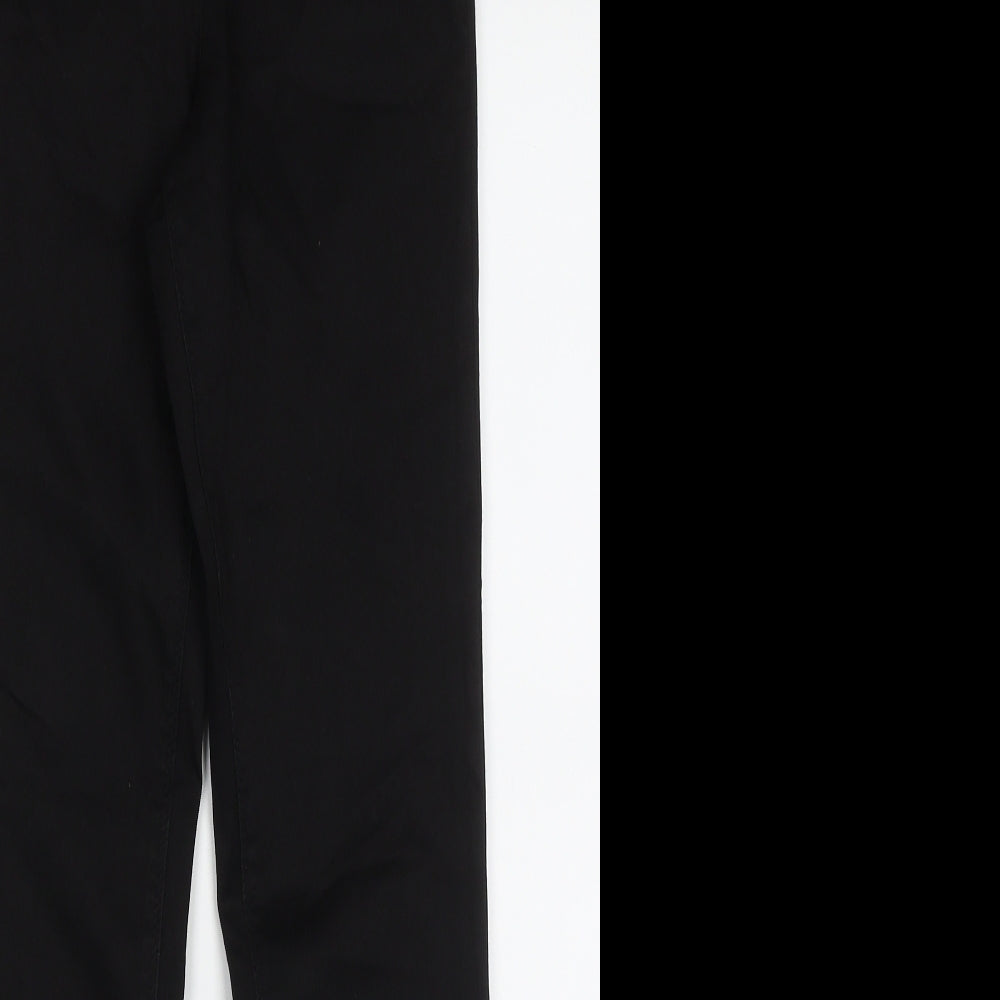 Papaya Womens Black  Cotton Skinny Jeans Size 10 L28 in Regular Button