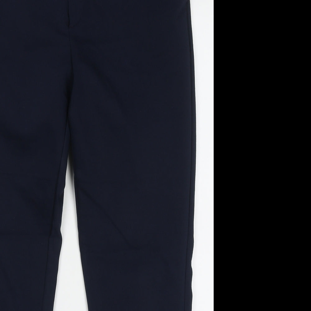 Stradivarius Womens Blue  Polyester Trousers  Size 12 L25 in Regular Hook & Eye