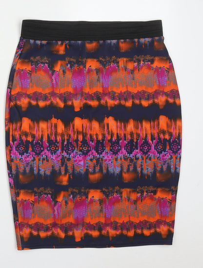 Preloved savida Womens Multicoloured Geometric Polyester A-Line Skirt Size S - Front