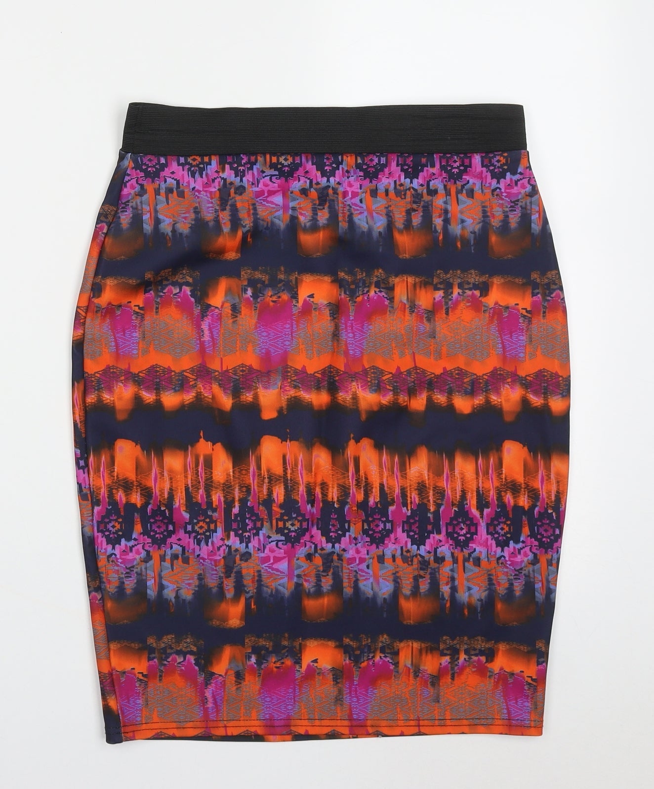 savida Womens Multicoloured Geometric Polyester A-Line Skirt Size S