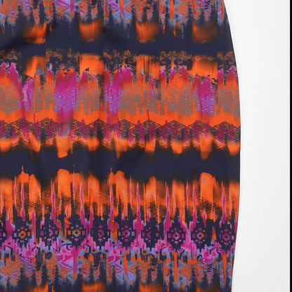 Preloved savida Womens Multicoloured Geometric Polyester A-Line Skirt Size S - Label