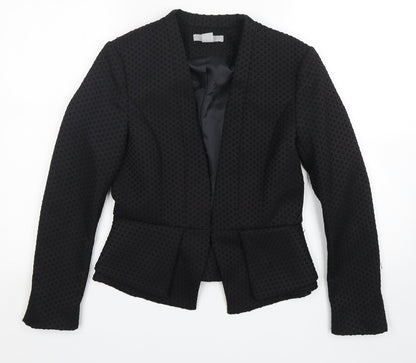 Preloved H&M Womens Black  Polyester Jacket Blazer Size 8 - Front