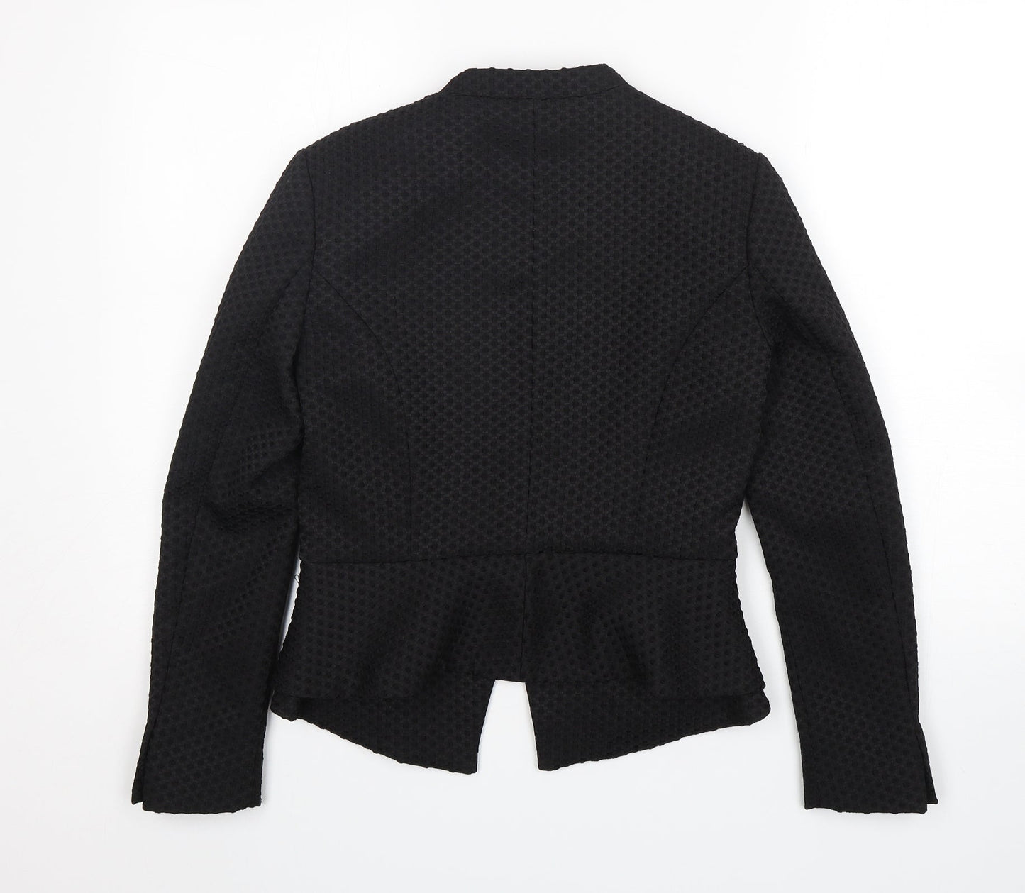 H&M Womens Black  Polyester Jacket Blazer Size 8