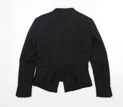 Preloved H&M Womens Black  Polyester Jacket Blazer Size 8 - Back