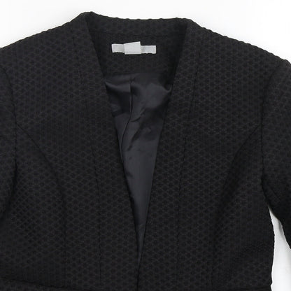 Preloved H&M Womens Black  Polyester Jacket Blazer Size 8 - Detail