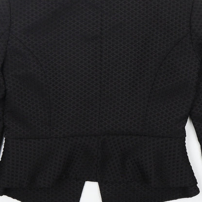 Preloved H&M Womens Black  Polyester Jacket Blazer Size 8 - Label