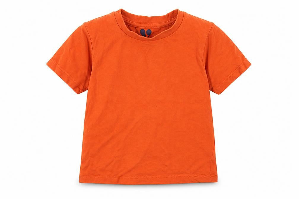 Matalan Boys Orange  Cotton Basic T-Shirt Size 12-18 Months Round Neck Pullover
