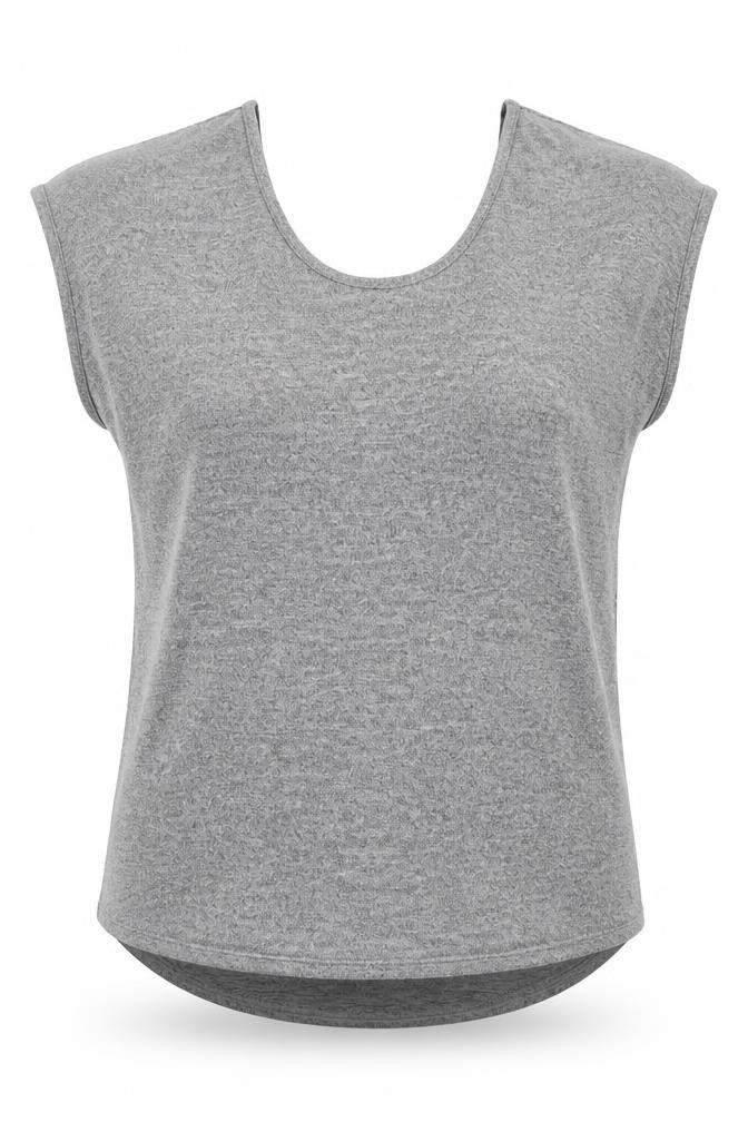 Boohoo Womens Grey  Polyester Basic T-Shirt Size 8 Round Neck