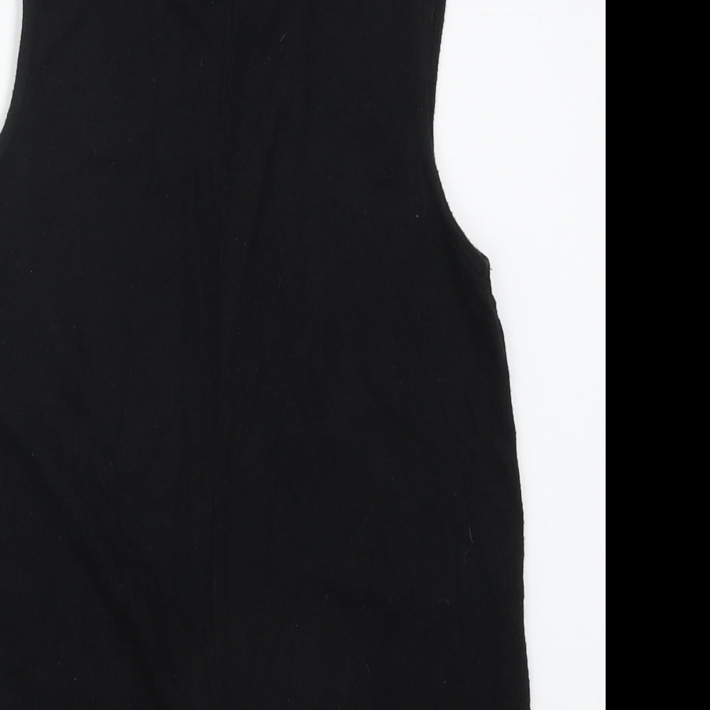 River Island Womens Black  Viscose Basic Tank Size 6 Round Neck
