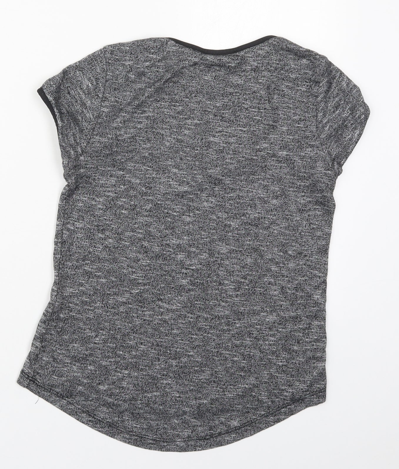 Atmosphere Womens Grey  Viscose Basic T-Shirt Size 6 Round Neck