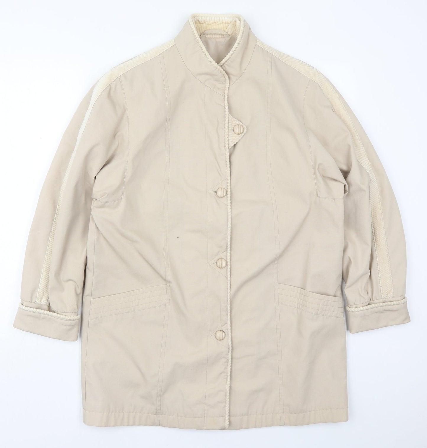 Jan Robert Womens Beige   Jacket  Size 10  Button