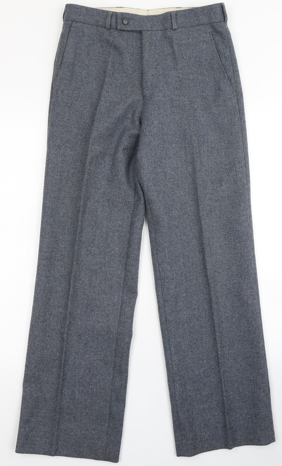 C&A Mens Blue  Polyester Dress Pants Trousers  L28 in Regular Button