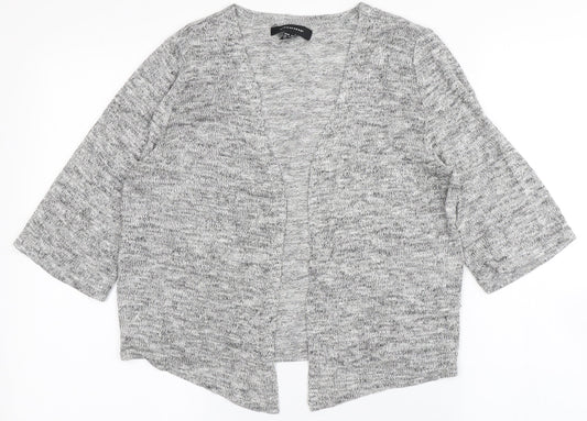 Atmosphere Womens Grey V-Neck  Viscose Shrug Jumper Size 6