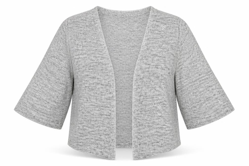 Atmosphere Womens Grey V-Neck  Viscose Shrug Jumper Size 6
