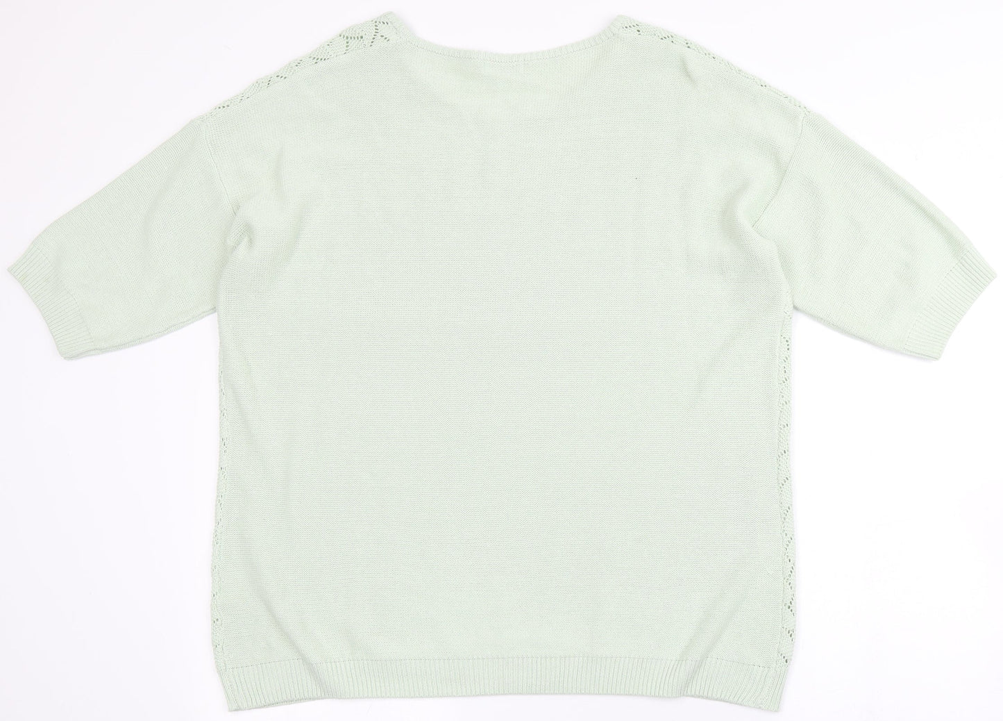 Damart Womens Green Round Neck  Acrylic Pullover Jumper Size L