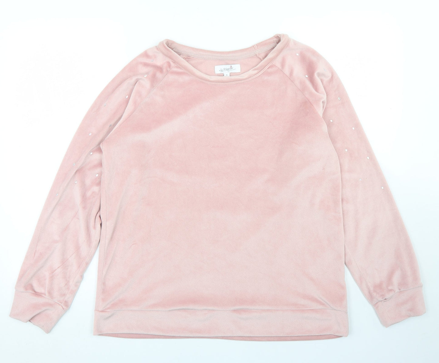 La Marquise Womens Pink  Polyester Pullover Sweatshirt Size M
